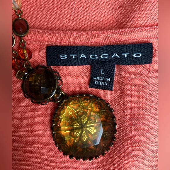 Staccato Flowy Orange Sleeveless Top - Picture 5 of 5